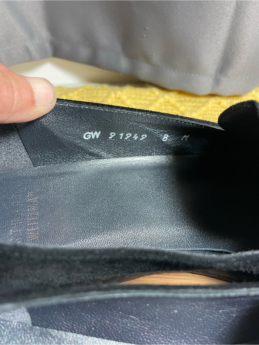 Stuart Weitzman Black Suede Loafers with Silver Buckle - Picture 6 of 10